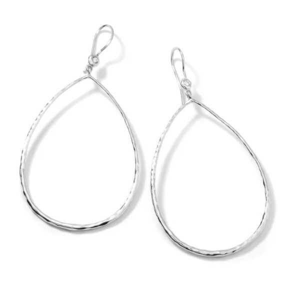 Ippolita Jewelry - Ippolita Diamond & Hammered 925 Silver Teardrop Earrings